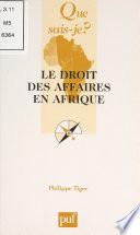 Le droit des affaires en Afrique