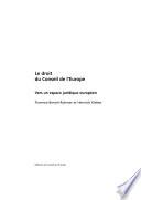 Le droit du Conseil de l'Europe
