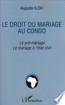 Le droit du mariage au Congo