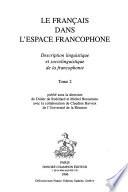 Le français dans l'espace francophone