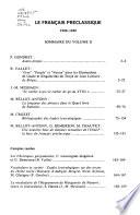 Le Français préclassique, 1500-1650