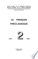 Le Français préclassique
