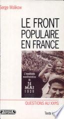 Le Front populaire en France