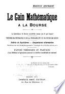 Le gain mathématique à la bourse