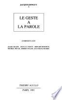 Le Geste a la parole