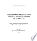 Le gouvernement pontifical et l'Italie des villes au temps de la théocratie