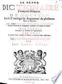 Le grand dictionaire françois-flamen