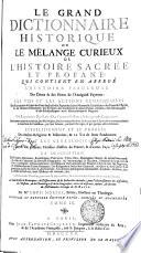 LE GRAND DICTIONAIRE HISTORIQUE