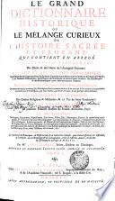 LE GRAND DICTIONAIRE HISTORIQUE