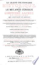 Le grand dictionaire historique ou le melange curieux de l'histoire sacree et profane (etc.) 9. ed