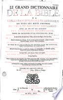 Le grand dictionnaire de la Bible, ou Explication littérale et historique de tous les mots propres du vieux et du nouveau Testament