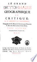 Le grand dictionnaire géographique et critique