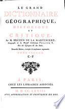 Le grand dictionnaire géographique et critique