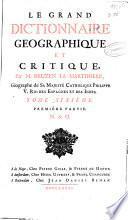 Le grand dictionnaire geographique et critique