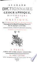 Le Grand dictionnaire géographique, historique et critique