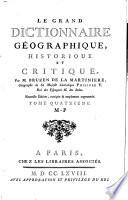 Le grand dictionnaire geographique, historique et critique. Nouvelle ed
