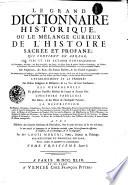 LE GRAND DICTIONNAIRE HISTORIQUE