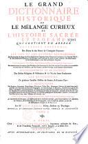 Le grand dictionnaire historique, ... par l'abbé Louis Moreri
