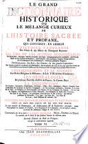 Le grand dictionnaire historique, ... par l'abbé Louis Moreri