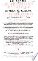 Le grand dictionnaire historique, ... par l'abbé Louis Moreri