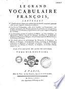Le grand vocabulaire françois