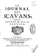 Le journal des sçavans, pour l'anne ...