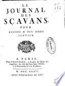 Le journal des sçavans, pour l'anne ...