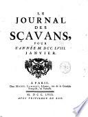 Le journal des sçavans, pour l'anne ...