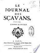 Le journal des sçavans, pour l'anne ...