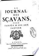 Le journal des sçavans, pour l'anne ...