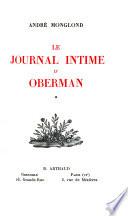 Le journal intime d'Oberman, par A. Monglond