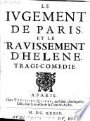 Le jugement de Paris et le ravissement d'Helene, tragi-comedie
