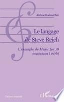 Le langage de Steve Reich
