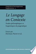 Le Langage en contexte