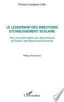 Le leadership des directions d'établissement scolaire