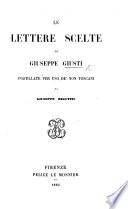Le Lettere scelte di G. G., postillate per uso de'non Toscani da G. Rigutini