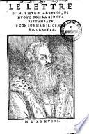 Le Lettre di M. Pietro Aretino