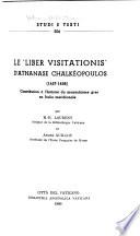 Le 'Liber visitationis' d'Athanase Chalkéopoulos, 1457-1458