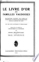Le livre d'Or des Familles Vaudoises