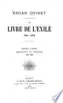 Le livre de l'exilé