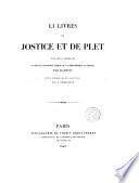 Le Livres de jostice et de plet