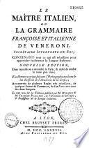 Le maître italien, ou La grammaire françoise et italienne de Veneroni ...