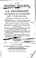 Le maitre italien ou la grammaire françoise et italienne