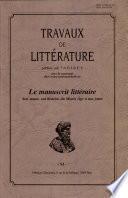 Le manuscrit littéraire