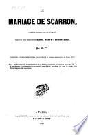 Le mariage de Scarron, comedie vaudeville en un acte