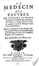 Le medecin et le chirurgien des pauvres