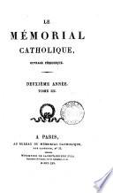 Le Mémorial catholique. Vol.1-12; nouv. coll., vol.1