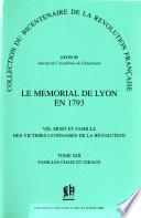 Le Mémorial de Lyon en 1793: Familles Chaix et Giraud