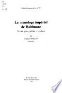 Le ménologe impérial de Baltimore