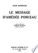 Le message d'Amédée Ponceau